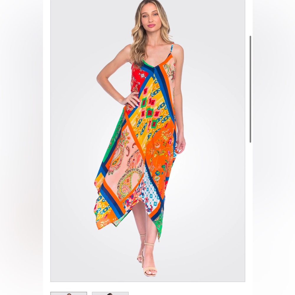 Tolani silk Drew Dress in Tuscany